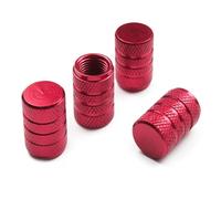 WENINETIES 4 Pcs Auto Tire Valve Stem Caps for VW Caddy SB 2020-2024, Aluminum Alloy Tire Valve Stem Caps Dustproof Tyre Valve Covers Replacement,Red