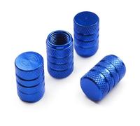 WENINETIES 4 Pcs Auto Tire Valve Stem Caps for VW Caddy SB 2020-2024, Aluminum Alloy Tire Valve Stem Caps Dustproof Tyre Valve Covers Replacement,Blue
