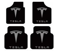 WENINETIES 4 Pcs Car Mats Set for Tesla Model 3 I 2017-2025, Anti Slip Crystal Velvet Auto Floor Liners, Cuttable Soft Carpet Rugs Black