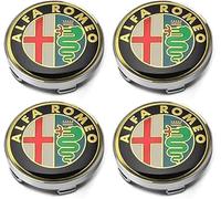 WENINETIES 4 Pcs Car Wheel Centre Hub Caps for Alfa Romeo Mito 147 156 159 166, Stable Car Wheel Center Hub Caps Replacement Rims Protectors Accessories,O.D-56mm