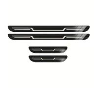 WENINETIES 4 Pcs Door Sill Protector for Cupra Terramar 2025, Entry Guard Scuff Plate Stainless Steel Black Titanium Brushed Decorative Strip Durable