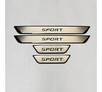 WENINETIES 4 Pcs Stainless Steel Car Door Sill Protector for VW Caddy MK3 2K Maxi 2003-2019, Auto Welcome Pedal Kick Plates Scuff Guard Car Threshold Scuff Plate,A