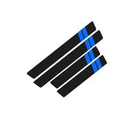 WENINETIES 4 Pieces Car Door Sill Protector Stickers for Chevrolet Corvette 2015-2019 2020-2025, Carbon Fiber Car Kick Plates Sill Guard Auto Threshold Decoration,Blue