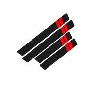 WENINETIES 4 Pieces Car Door Sill Protector Stickers for Renault Express II Van 2021-, Carbon Fiber Car Kick Plates Sill Guard Auto Threshold Decoration,Red