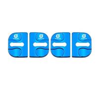 WENINETIES 4PCS Car Door Lock Cover for Volvo V60 Recharge Plug-In Hybrid 2020-2024, Stainless Steel Car Door Lock Cover Protection Guard Automotive Interior Accessories,Blue