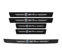 WENINETIES 5 Pcs Car Sill Protectors Strips for Alfa Romeo Spider Giulia Giulietta 147 159 4c 8c Mito GTV, Self Adhesive Carbon Fiber Car Door Sill Kick Plate Protector Covers Styling Accessories