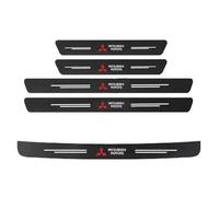 WENINETIES 5 Pcs Car Sill Protectors Strips for Mitsubishi Lancer Ⅹ 2007-2017, Self Adhesive Carbon Fiber Car Door Sill Kick Plate Protector Covers Styling Accessories