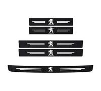 WENINETIES 5 Pieces Car Door Sill Protector Strips for Peugeot Landtrek Simple Cab 2020-, Carbon Fiber Car Door Bumper Sill Protector Kick Plate Cover Sticker