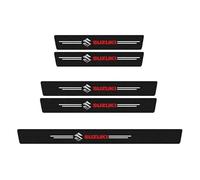 WENINETIES 5 Pieces Car Door Sill Protector Strips for Suzuki Vitara Brezza 2016-2020 2020-, Carbon Fiber Car Door Bumper Sill Protector Kick Plate Cover Sticker