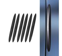 WENINETIES 6 Pcs Car Door Edge Guard Protectors for VW Fox Bj. 2005-2011, Anti-Scratch Protection Strips Heavy Duty Bumper Trims Premium Rubber, black