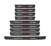WENINETIES 9 Pcs Car Door Sill Protector for Citroen C8 C6 C5 C4L C4 C3 C2 C1 DS DS3 DS5 DS7 DS9, Kick Plate Guard Scuff Plate Threshold Protection Sticker Carbon Car Accessories Gift