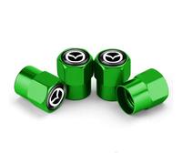 WENINETIES Aluminium Tyre Valve Caps Anti for Mazda CX-5/Mazda CX-50, Theft Locking Dust Corrosion Resistant Fit Alloy Wheel Accessories,Green