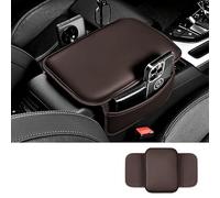 WENINETIES Car Armrest Cushion for VW Polo 9N 2001-2009, Car Center Console Cushion Pad Auto Armrest Cover Protector Interior Accessories,Brown