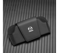 WENINETIES Car Glasses Case for Mazda Demio 2 3 5 6 M2 M3 M5 M6 CX-5 CX-7 CX-9 RX-8 MX5 MPV, Car Sun Visor Sunglasses Case Men Women Glasses Storage Protective Box Case Visor Accessories,Black