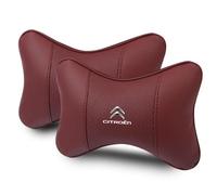 WENINETIES Car Headrest Pillow for Citroen Oli Concept 2022, Memory Foam Headrest Cushions Car Seat Pillow for Driving Seat with Adjustable Strap, 2 headrests-wine red