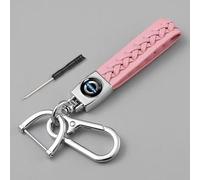 WENINETIES Car Key Chain for VOLVO XC60 | 2013-2017, Multifunctional Key Fob Holder Creative Pendant Car Key Decoration Accessories Charm Men Women Gift,Pink-B