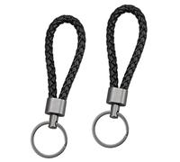 WENINETIES Car Keychain for Porsche Cayenne 2018-2024, Key Ring Chain Keychain Auto Key Fob Wristlet Keyrings Car Accessories Family,Bla-ck