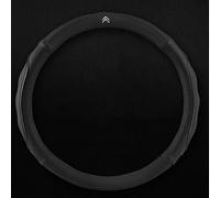 WENINETIES Car Steering Wheel Cover for Citroen DS4 2011-2015, Steering Wheel Cover Anti-slip Breathable Car Handle Covers for All Seasons Interior Decor Accessories,Black-O