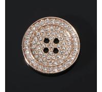 WENJINLU 10pcs Diamond-studded Buttons Rhinestone Grains 4-hole Metal Buttons Clothing Decorative Buttons
