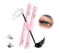 WENJION Eyelash Glue Set of 2 Bond & Seal Duo Eyelash Glue Waterproof 5 ml Black Transparent DIY Cluster Eyelash Glue for Individual Eyelash Extension Party Everyday Use