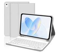 WENJION Keyboard Case for iPad A16 11th Generation 2025 & 10th Generation 2022, Detachable Bluetooth Keyboard Cover with Pencil Holder and Multi-Angle Viewing, UK Layout (11/10.9 Inch), LightGray