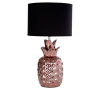 wenka black fabric shade table lamp with copper ceramic base