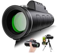 WENKA Monocular Telescope, 40X60 High Power With Smartphone Holder IPX7 Waterproof Monocular For Watching Hunting Camping Hiking Travelin - Double the comfort