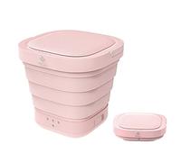 WENKA Portable Folding Mini Washing Machine - 9L Portable Washing Machine, Small Portable Washer for Underwear, Camping, RV Travel(Color:Pink) Double the comfort