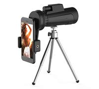 WENKA Telescope HD Monocular Telescope Outdoor High-Definition Night Vision Monocular Sight Waterproof Monocular Scope with Smartphone Adapter Tripod for Camping,12x50 Double the comfort