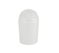 Wenko 15199100 Swing top bin Arktis White Frosted, Capacity 4.5 L, Plastic PP, 19.5 x 31 x 19.5 cm, White