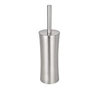 Wenko 16742100 WC Brush Set, Pieno Matt Closed Design, Metal Stainless Steel, 10.1 x 37.5 x 10.1 cm, Satinised