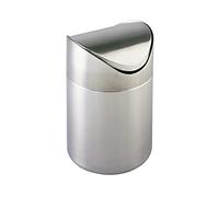 Wenko 16800100 Cosmetic bin Otranto, Capacity 3 L, Metal Stainless Steel, 16 x 23.5 x 16 cm, Satinised