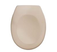Wenko 17452100 Toilet seat Bergamo Beige rustproof Stainless Steel mounting, Plastic Duroplast, 37.2 x 44.4 cm, Beige