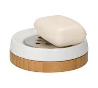 Wenko 17677100 Soap dish Bamboo, Ceramic, 11.5 x 3.8 x 11.5 cm, White