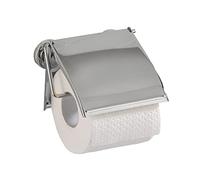 Wenko 17815100 PowerLoc toilet roll holder Cover fixing without drilling, Metal Steel, 13.5 x 12 x 3.5 cm, Chrome