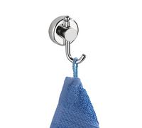 Wenko 17819100 PowerLoc wall hook Uno Sion fixing without drilling, Metal Steel, 4.2 x 7.4 x 4.5 cm, Chrome