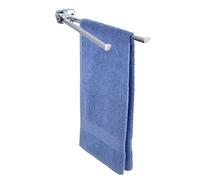 WENKO 17875100 Towel holder Basic Square - 2 flexible, square arms, Stainless steel, 8 x 5.5 x 42 cm, Shiny