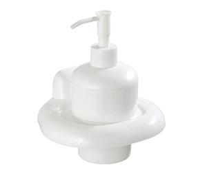WENKO 17944100 Soap Dispenser Pure - Capacity: 0.25 l, Acrylonitrile-Butadiene-Styrene (ABS), 14.5 x 17.5 x 12 cm, White