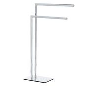 WENKO 18563100 Towel Stand Recco - Clothes Stand, 2 arms, Steel, 48 x 80.5 x 20 cm, Chrome