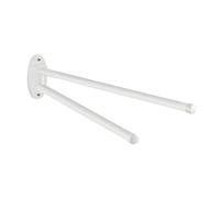 WENKO 18572100 Towel holder Basic - 2 flexible arms, Metal, 4.5 x 9.5 x 41 cm, White