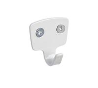 WENKO 18588100 Wall hook Uno Basic, Metal Stainless steel, 3.5 x 4 x 1.5 cm, White