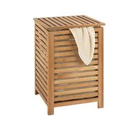 Wenko 18620100 Laundry Chest Norway with Laundry Bag, Wood Walnut Wood, 45 x 65 x 45 cm, Brown Walnut