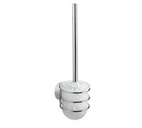 WENKO 18768100 Turbo-Loc® wall-mounted WC set - fixing without drilling, Steel, 10 x 37.5 x 11.5 cm, Chrome