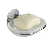 Wenko 18776100 TurboLoc soap Dish Fixing Without Drilling, Metal Steel, 13 x 6 x 11 cm, Chrome