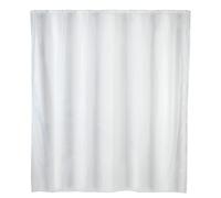 Wenko 19146100 Shower curtain singlecolour White highquality textile fabric, washable, Plastic Polyester, White