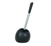 WENKO 19289100 Toilet brush Polaris Black - Ceramic, 15 x 34.5 x 14.5 cm, Black