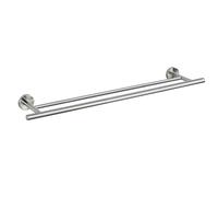 WENKO 19616100 Towel rail Duo Bosio matt - rustproof stainless steel, Stainless steel, 60 x 5.5 x 14 cm, Matt