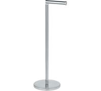 Wenko 19637100 Freestanding Toilet roll Holder 2 in 1, Metal Stainless Steel, 2