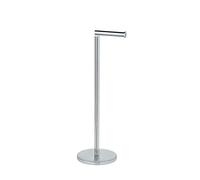 Wenko 19637100 Freestanding Toilet roll Holder 2 in 1, Metal Stainless Steel, 25.5 x 54 x 18 cm, Shiny
