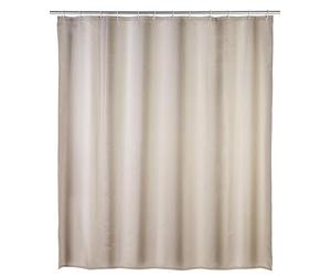 WENKO 20045100 Antimould shower curtain singlecolour Beige antibacterial, washable, Plastic Polyester, Beige